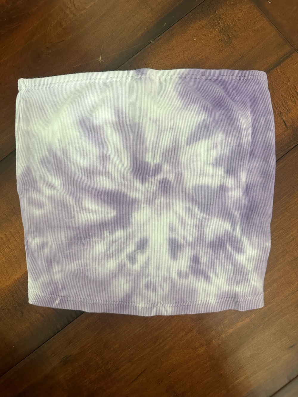 Sky and Sparrow Lavender and White Tie-Dye Tube Top